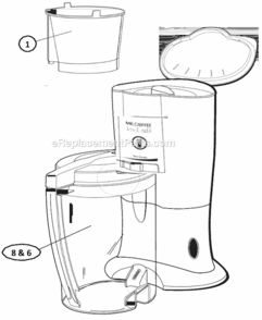 Part Location Diagram of 160766000000 Mr Coffee Brew Basket
